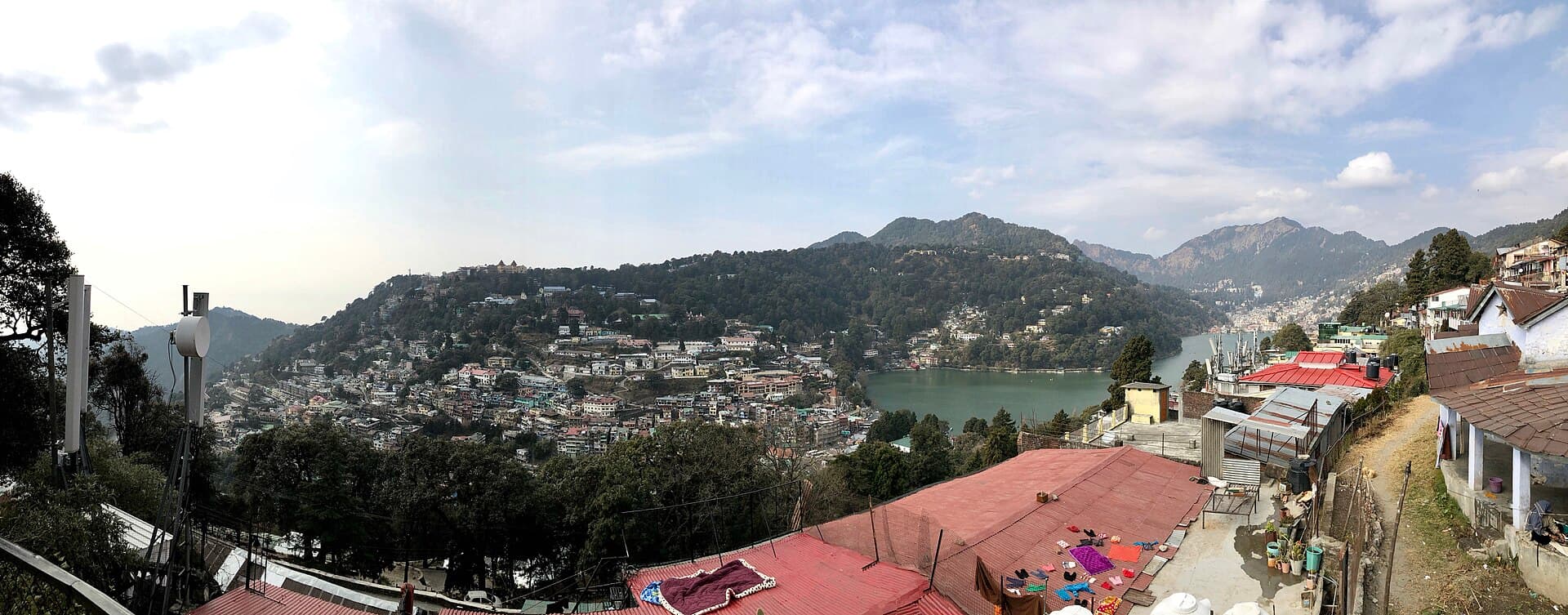 Hills around Nainital after arriving by road from the plains