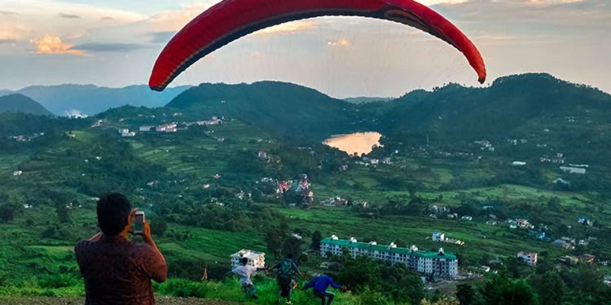 "Paragliding In Bhimtal"